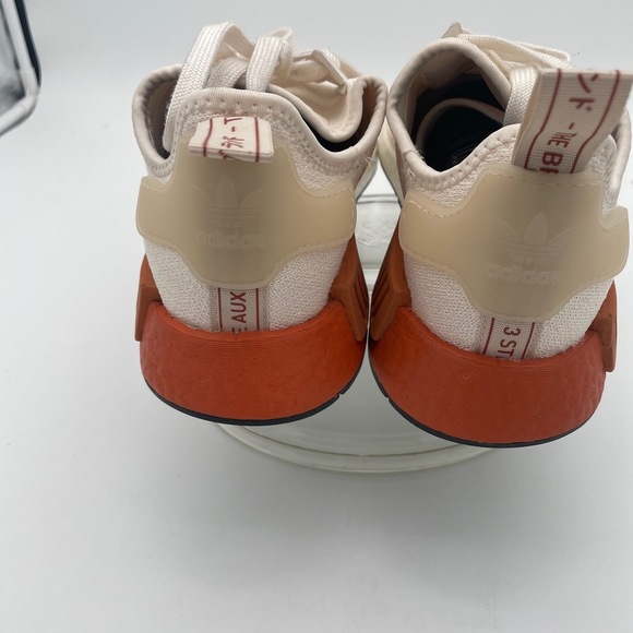 Adidas NMD‎ R1 Ivory White Boost Fabric Stretch Mash Sneaker Women Size 8 - Picture 5 of 9